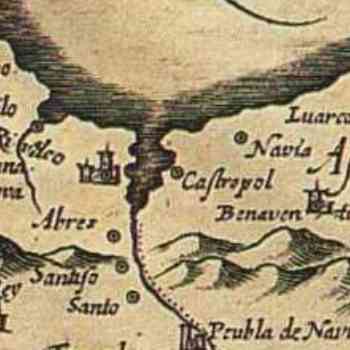 Click para ampliar. Pulsa en el nombre para ver la ficha. Eo-Navia: Detalle de un mapa de 1630